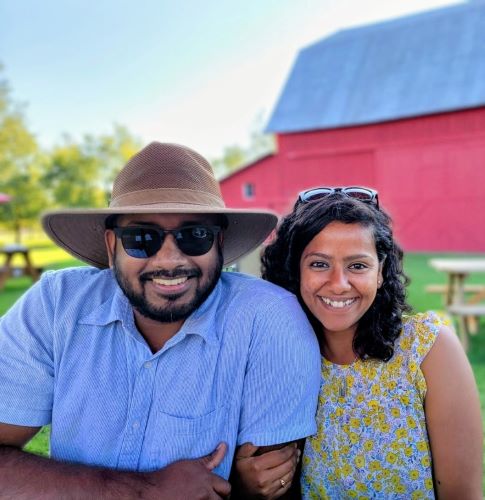 Dr. Sara Varadarajan and husband Hari Kalluri.